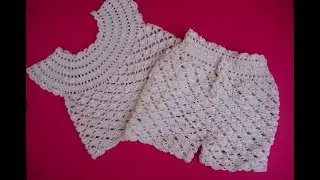 Como hacer un short a crochet muy fácil . CON GRÁFICOS EN EL INTERIOR