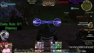 Poteen OBowen playing LOTRO, *CARE BEAR STREAM* Follower Goal RUNE-KEEPER (yellow line) lvl 100