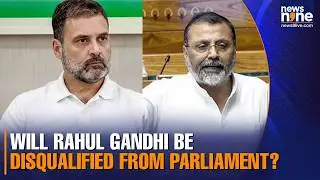 What is the notice moved by BJP's Nishikant Dubey against Rahul Gandhi