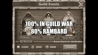 Castle Clash F2P | 100% in Guild War, 80% Rambard
