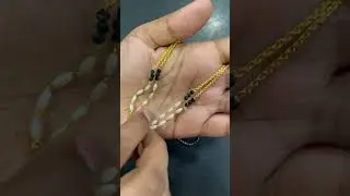 WHATSAPP +91 9820540700 TO ORDER-  Custom Name Gold Plated Long Mangalsutra Double Line Pearl Design