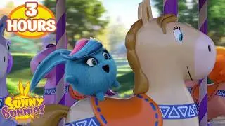 The Sunny Bunnies ride the merry-go-round | 3 hours of Sunny Bunnies Full Episodes