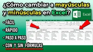 ¿Cómo cambiar minúsculas a mayúsculas en EXCEL sin formula?