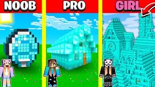 💫Minecraft Battle: GOLD vs DIAMOND vs RAINBOW INGOT HOUSE BUILD CHALLENGE - NOOB vs PRO vs GIRL💫