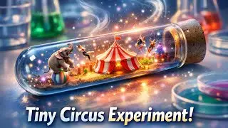 The Tiniest Circus on Earth 🤡✨ – Miniature Magic Inside a Glass Vial