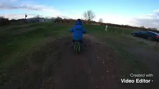 Amped A10 on Dirt Jumps 4 Year Old
