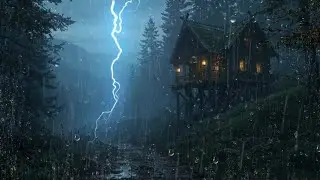 Gentle Rain at a Cozy Mountain Cabin (No Ads) 🌧️ | Peaceful Rain Sounds for Deep Night Sleep