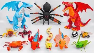 Toy asmr🐝Remote Control Animals:Ice Dragon -Snake - Grasshopper Insect Toys Playset ASMR🐍No talking