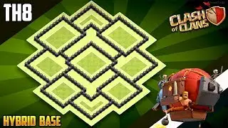 'UNSTOPPABLE' TH8 HYBRID BASE DESIGN 2018!! BEST Town Hall 8 Hybrid/Trophy Base - Clash of Clans