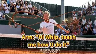 ￼Forehand gets stronger when arm imitates a whip ￼