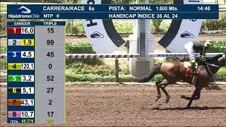 6a. Carrera Hándicap, Índice: 36 al 24, 2da. Serie, 1.600 Mts.