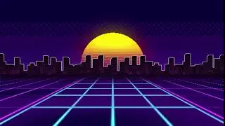 8-bit RetroWave City Animation Loop No Copyright