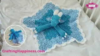 Blizzard The Ice Dragon Baby Loveys Crochet Pattern - Crafting Happiness PROMO VIDEO