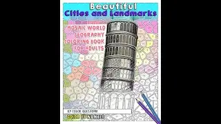 Famous Cities and Landmarks Color By Number Coloring Book FLIP THROUGH - Color Questopia