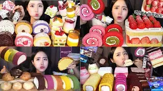 COSY's Mukbang 'Kue Gulung & Kocok Buah Toko Korea Serba ada' Makanan Penutup I Suara Mukbang