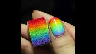 Easy rainbow nail art