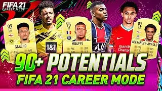 FIFA 21 CAREER MODE | 90+ BEST YOUNG HIGHEST POTENTIAL PLAYERS☝😱 | BEST PLAYERS TO BUY FUT 21
