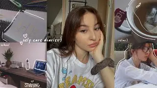 self care diaries - uklízím si pokoj, dělám školu a podzimní počasí:)