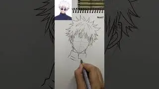 how to draw satoru gojo #gojo #gojosatoru #jjk #jujutsukaisen #yuji #anime #viralvideo #shorts #art