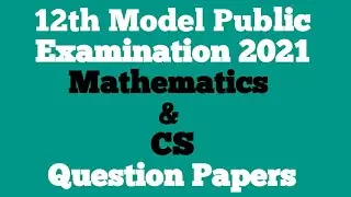 12th Maths important questions | Model Public Examination Maths 2021 question paper |Vincent Maths |