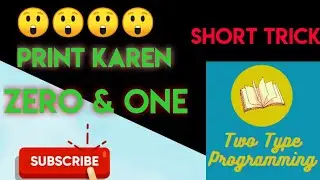 💯💯💯Shortcut Tricks For Create a Numerical Symbol 0&1||Two Type Programming|C Programming|#india🔥🔥