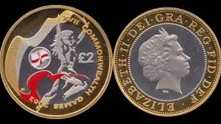 SILVER 2002 N.I Commonwealth Games &pound;2 Coin REVIEW + VALUE Rare Colour &pound;2