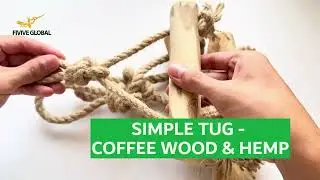 Wholesale Coffee Wood Dog Toy &ndash; Simple Tug Chew with Hemp for Independent Play and Jaw Strength