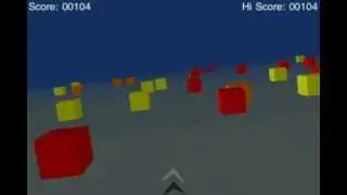 cube runner (cubefield) gameplay - hard
