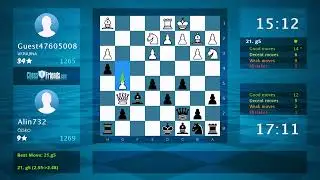 Anal&yacute;za &scaron;achov&eacute; hry: Guest47605008 - Alin732, 0-1 (od ChessFriends.com)