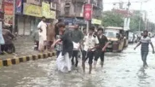 Monsoon rains hit Karachi causing floods and deaths