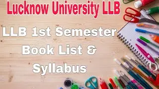 Lucknow University LLB| LLB 1st Semester Book list Author & Syllabus| #lucknowuniversityllb #lullb