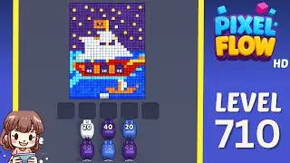 Pixel Flow Level 710 Solution Walkthrough