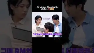 JK was showing his writing like a child & get praised by RM.. 🥺😍 they are so precious.. 💯🤧