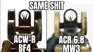 When you play COD MW3, and goes to Battlefield 4 (ACW-R SEXY IRON SIGHT) [minimized hud]