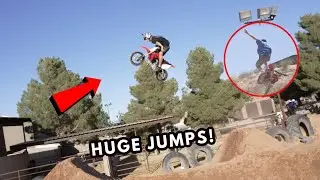 WE BUILT THE CRAZIEST PIT BIKE JUMPS! *CRASH*