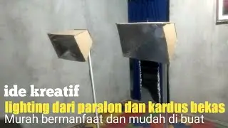 lighting dari pipa air dan kardus bekas