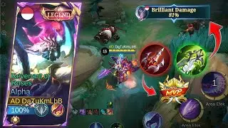 ALPHA BUILD TERSAKIT 2025, BRILLIANT DAMAGE 81% | GAMEPLAY ALPHA MLBB