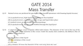 GATE 2014 Mass transfer | GATE Chemical engineering previous year solution  | #GATE2022