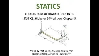 STATICS, Example 5 13 Equilibrium of Rigid Bodies 3D