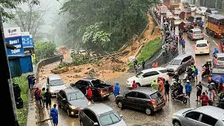 Cuaca Memburuk‼️ Terekam Jelas, Detik Detik Mengeringkan Longsor Besar Terjadi di Sitinjau Lauik