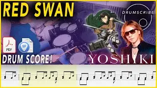 Red Swan - Yoshiki & HYDE | DRUM SCORE Sheet Music | #234 DRUMSCRIBE