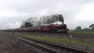 GWR Hall Class No 5972 'Hogwarts Castle' hauling 'The Wizards Express' through Bolton Percy