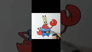 How To Draw MR.krab from Spongebob Squarepants     #drawing #spongebobsquarepants  #mrkrab