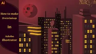 How to make 2D vector city in Adobe illustrator for beginners tutorial with zeropixel