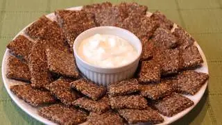 Walnut, Chia, Sesame, Flaxseed Crackers. #Lowcarb, #keto, #paleo #glutenfree, #eggless recipe.