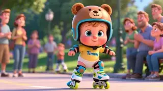 Roller Skates With Baby 🛼👶 | Fun Movement Song for Kids | Playful Nursery Rhyme