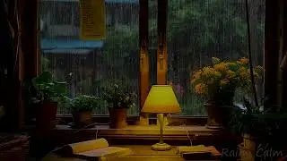 Rainy Window Escape for Creative Focus & Tranquil Rest | No Music Rain Sounds for Mindful Moments 🌧️