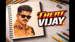Vijay Theri Realistic Pencil Drawing 😍 | Step by Step Sketch in Tamil