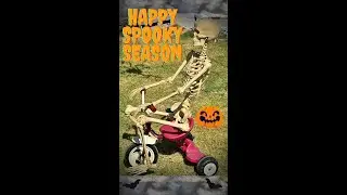 5 foot Skeleton riding a Tricycle He pedaled like a champ!