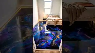 Turning a Rotten Bedroom into a Deep Space Floor Illusion #shorts